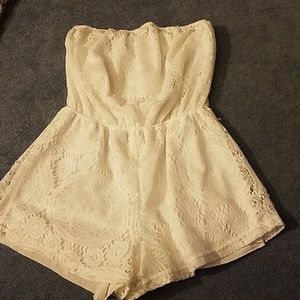Strapless Lace Romper